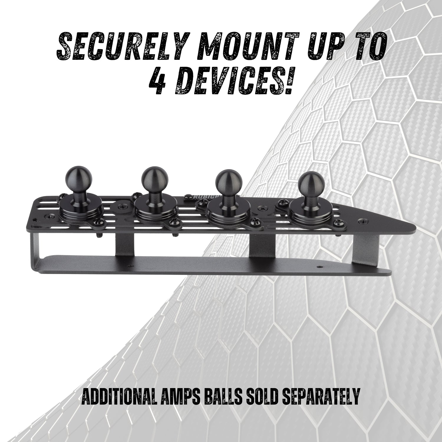 RubiGrid® 2022+ GMC Sierra + Chevrolet Silverado Dash Mount 13.4" Screen with Black Arms