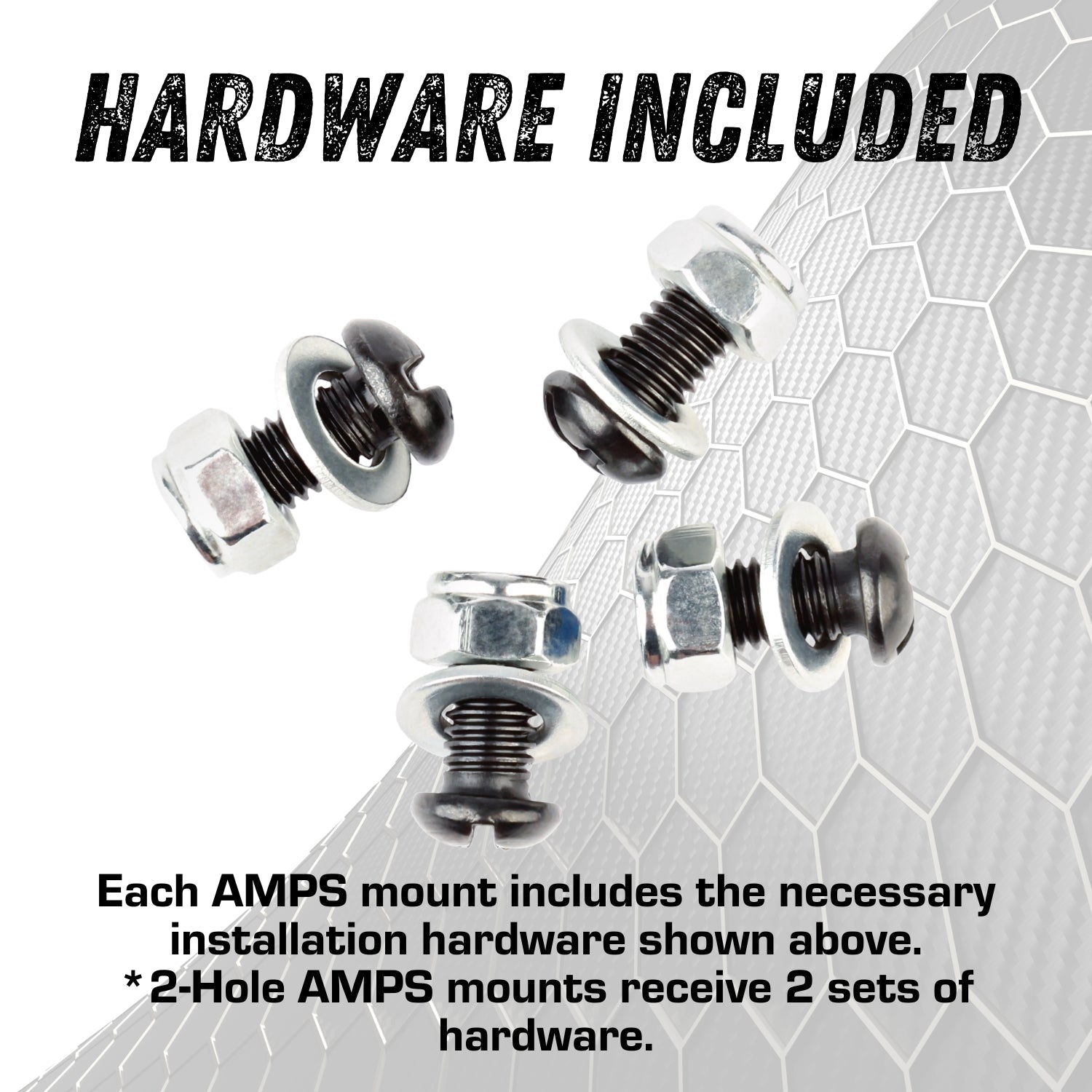 AMPS Compatible Mounting Plate with 1 inch Connector End Nubby Edition
