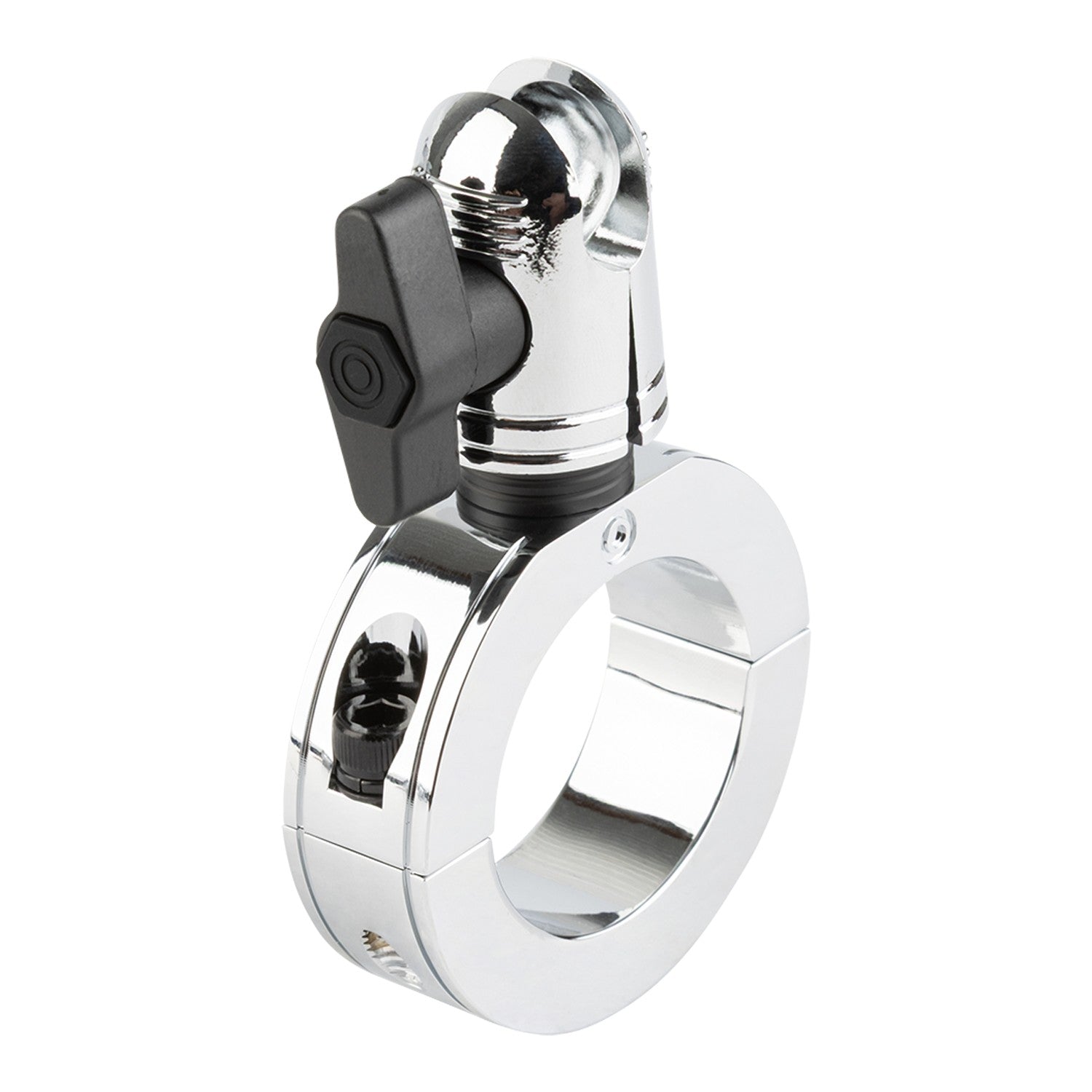 Chrome Bar Clamp Mounts with 20mm Anti-Theft Connector End Nubby Edition (various sizes)