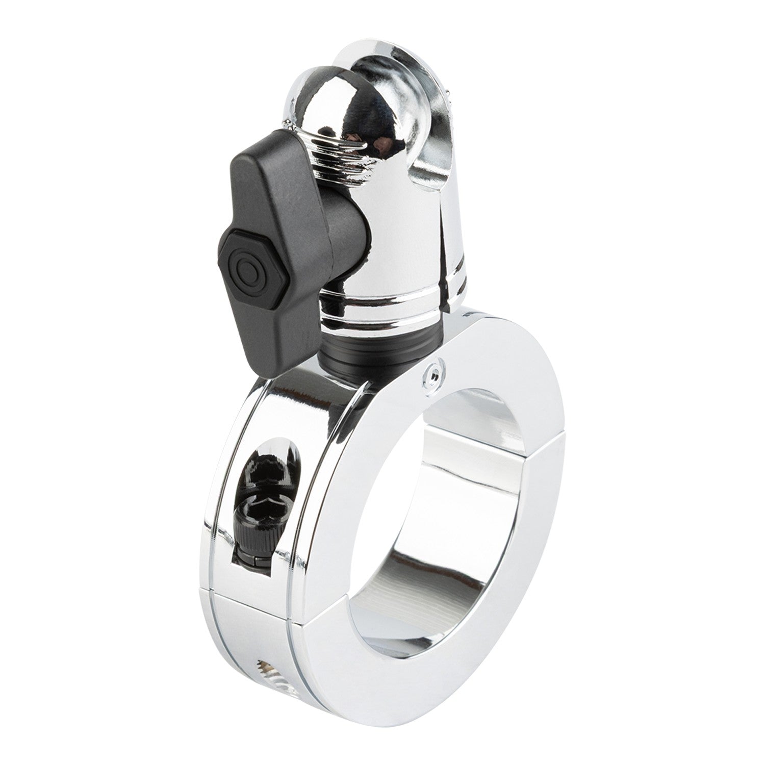 Chrome Bar Clamp Mounts with 20mm Anti-Theft Connector End Nubby Edition (various sizes)