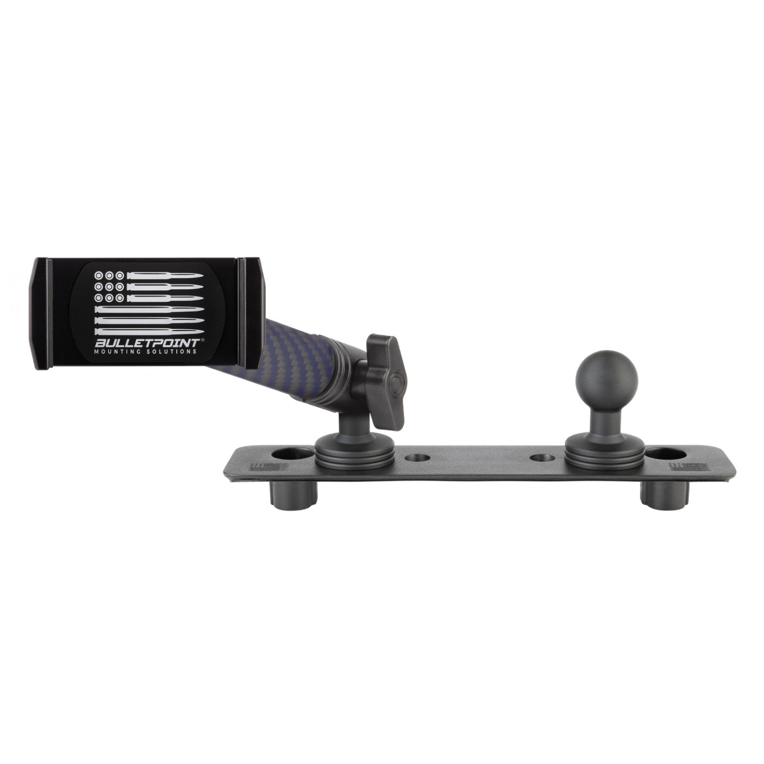 2013-2018 RAM Truck & 2019-2024 RAM 1500 Classic Dual 20mm Ball Metal Dash Mount with Single Phone Holder