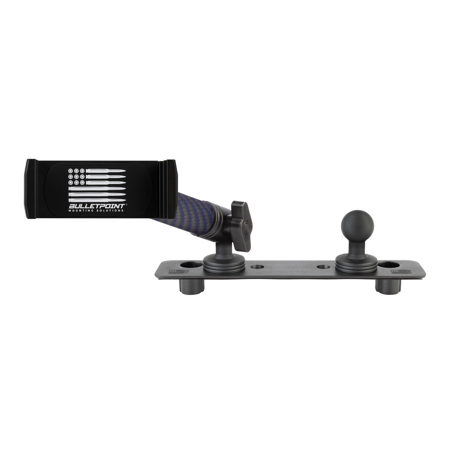 2013-2018 RAM Truck & 2019-2024 RAM 1500 Classic Dual 20mm Ball Metal Dash Mount with Single Phone Holder