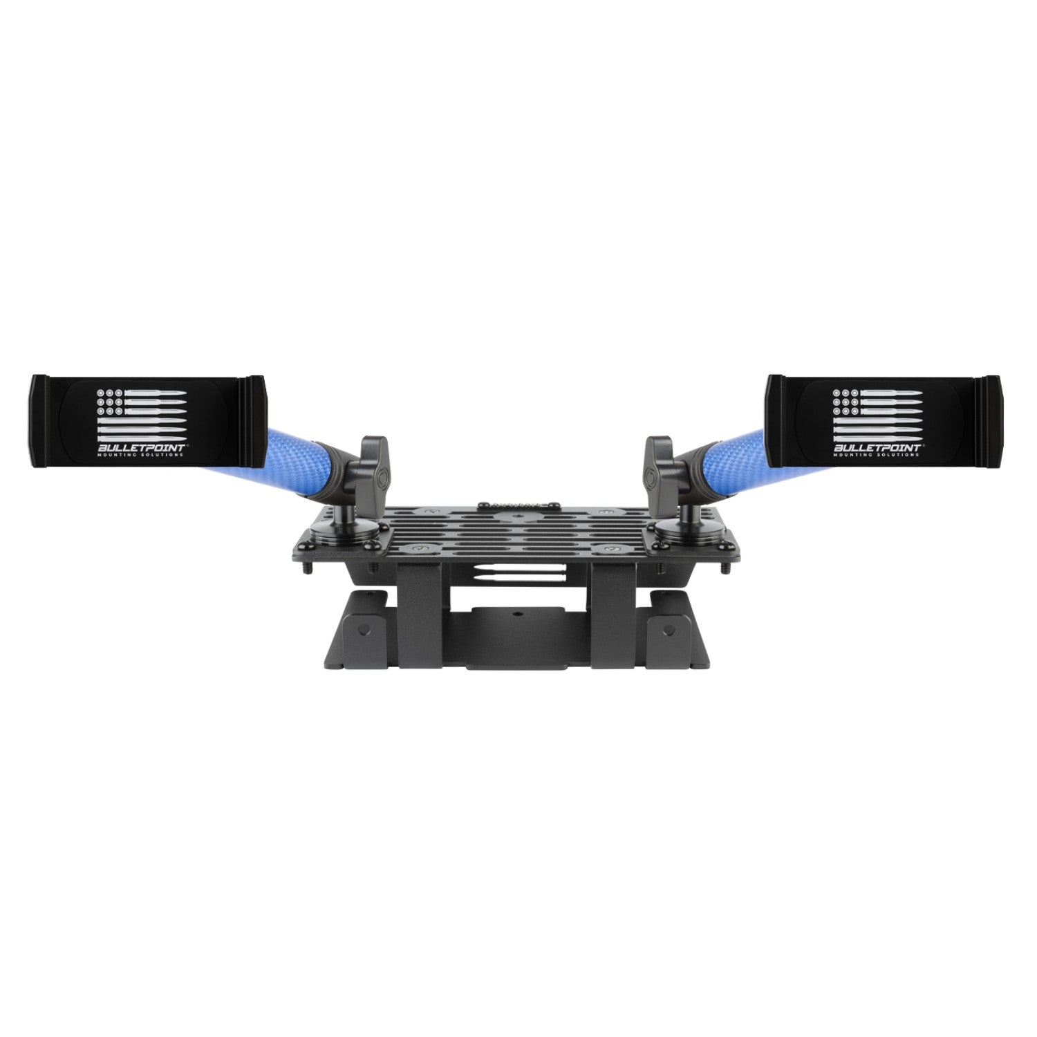 RubiGrid® 2015-2020 Ford F-150 + 2017-2022 F250/F350/450 + 2018-2021 Ford Expedition Dash Mount Phone + Device Holder with Blue Arms