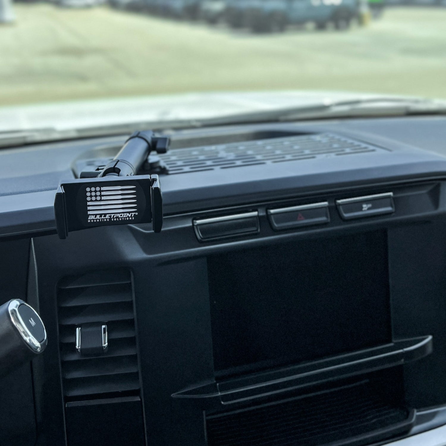 RubiGrid® 2023+ Ford Super Duty Dash Mount Phone + Device Holder with Black Arms