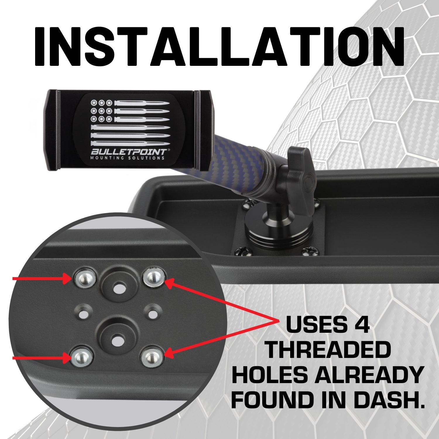 2024+ Jeep Wrangler JL / Gladiator & 2024-2025 Wrangler 4xe Phone Holder Dash Mount