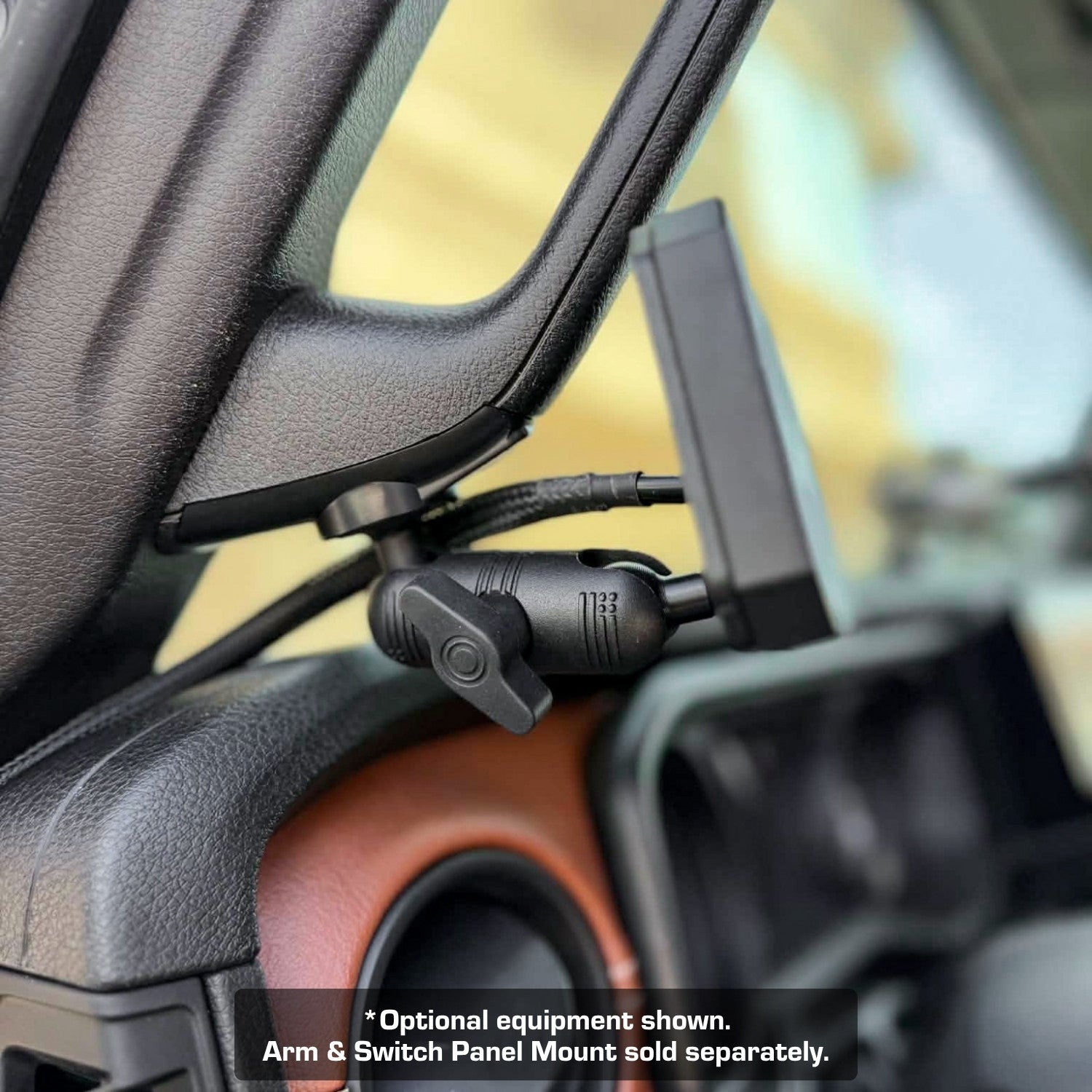 2024+ Jeep Wrangler JL & Jeep Gladiator A-Pillar Grab Bar Mount with 20mm Ball