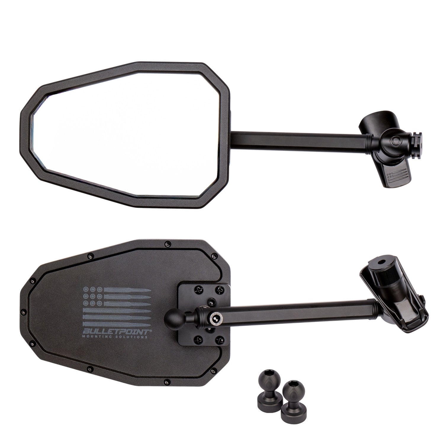 A-Pillar Side Mirrors for 2024+ Jeep Wrangler JL & 2024+ Jeep Gladiator - Pair of 2