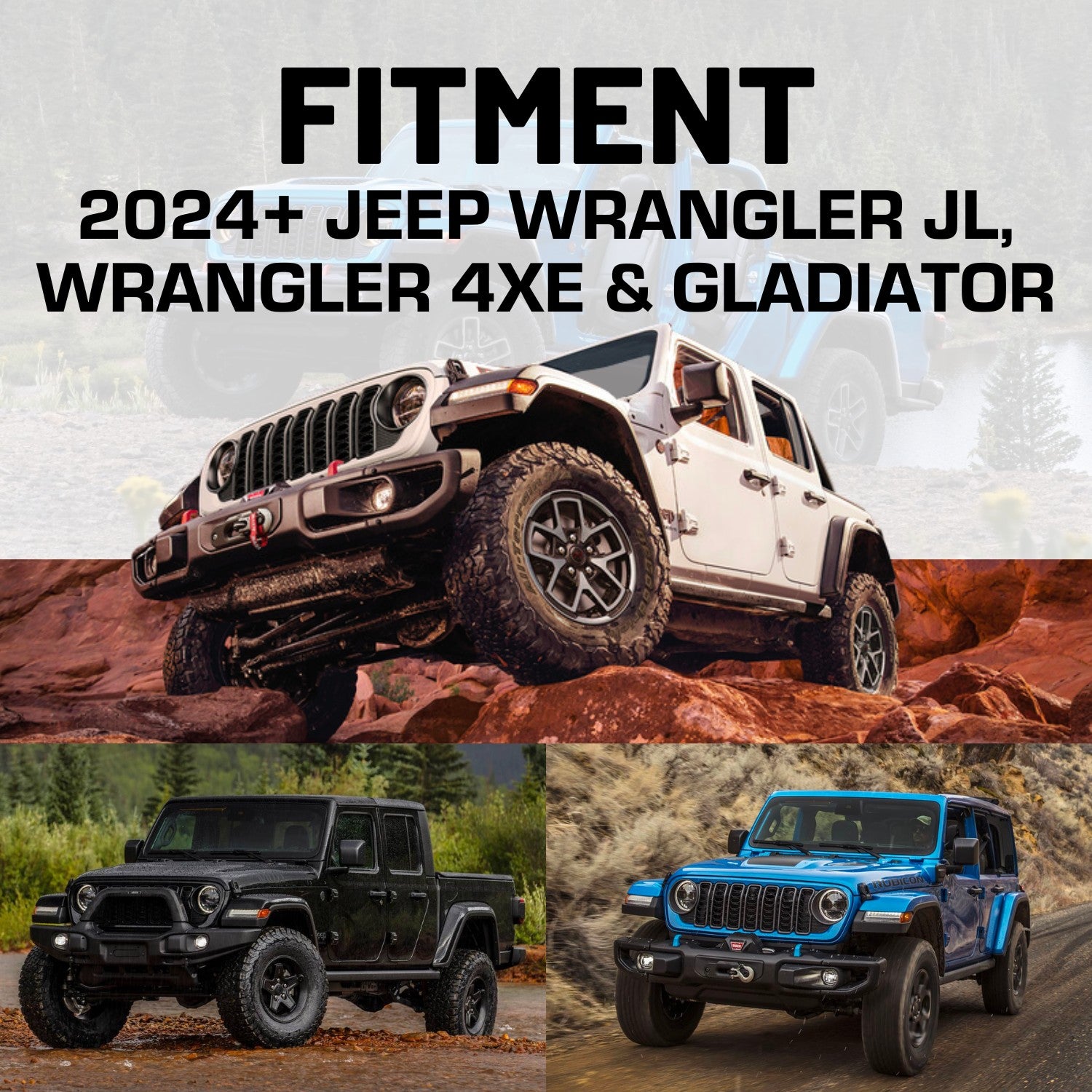 2024+ Jeep Wrangler JL / Gladiator & 2024-2025 Wrangler 4xe Phone Holder Dash Mount