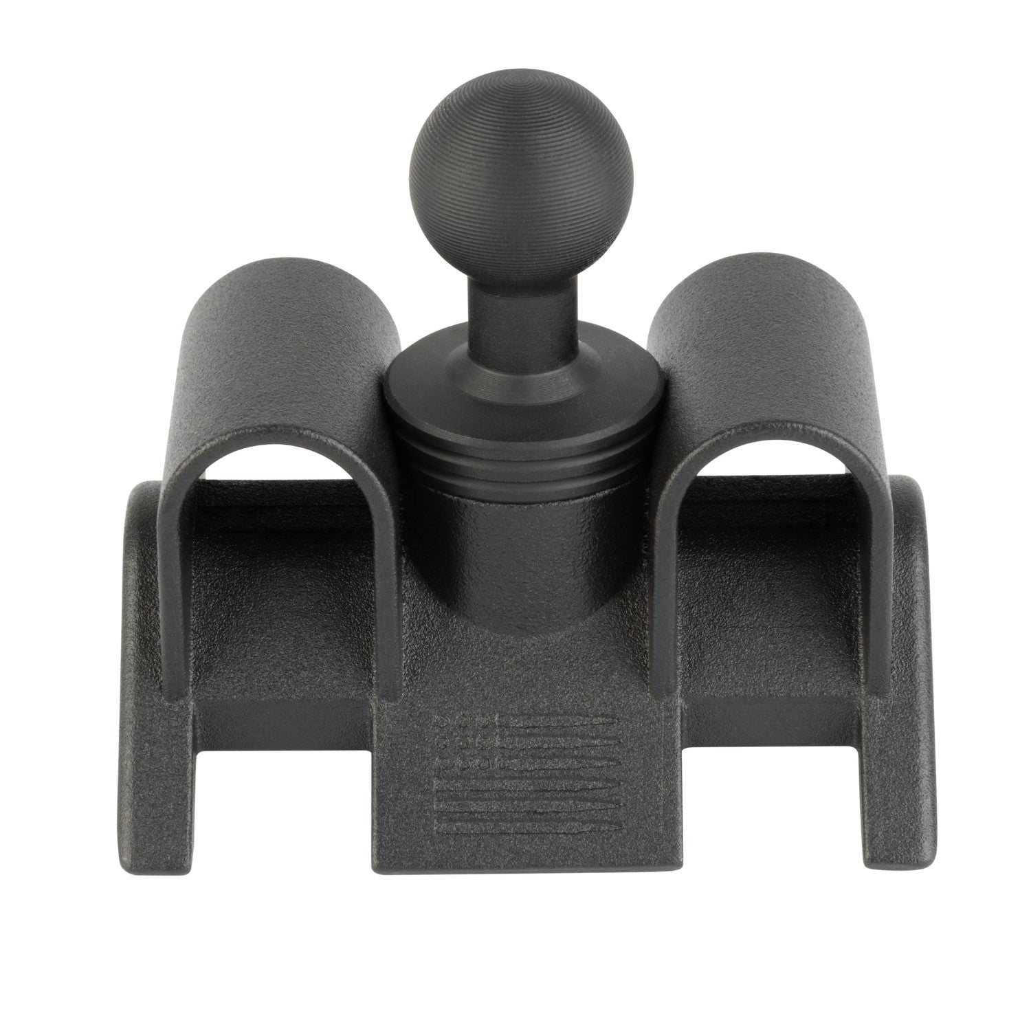 Adjustable Dual Hose Clamp Bar Mount with 20mm Ball - Fits Bars 1 to 3 inches Diameter
