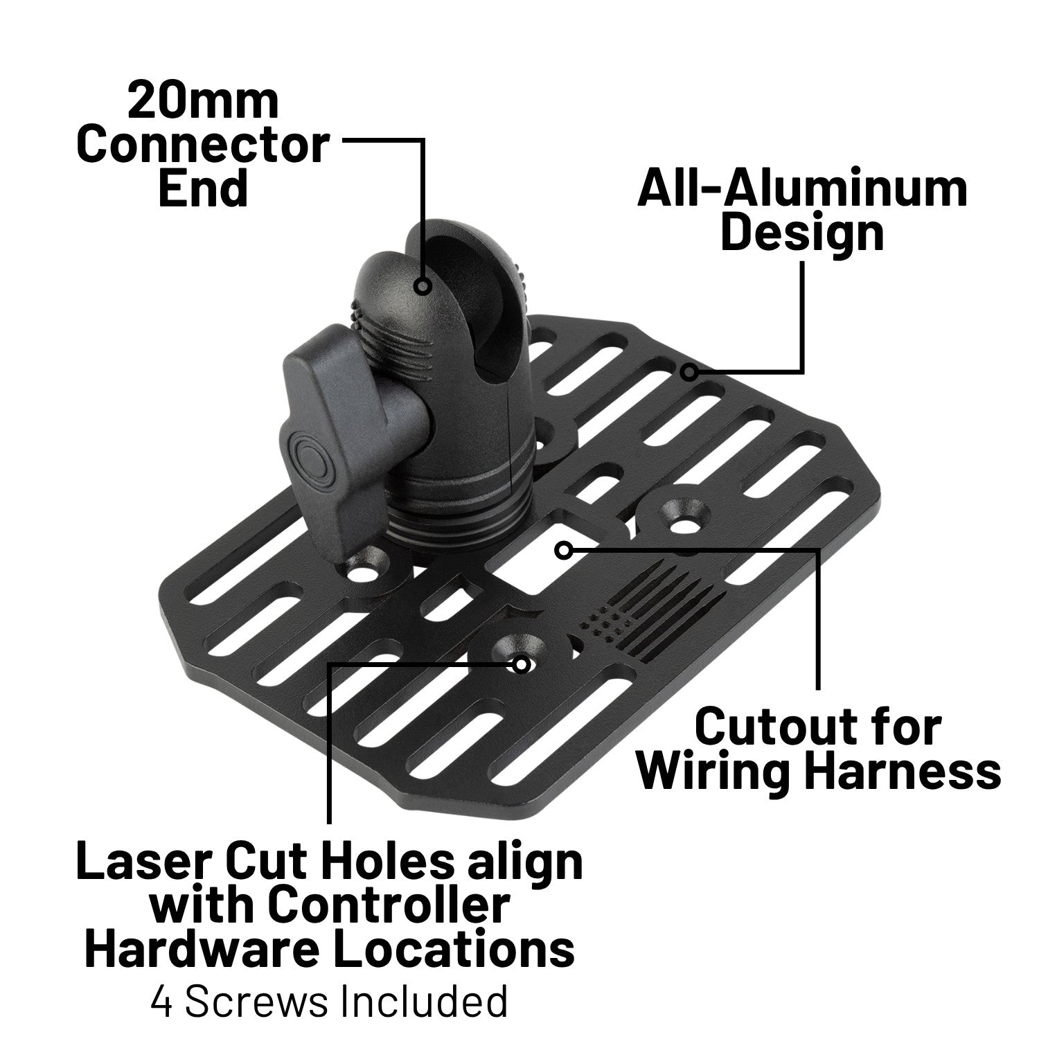 Feniex 4200 Mini Controller Mount with 20mm Connector End Nubby Edition