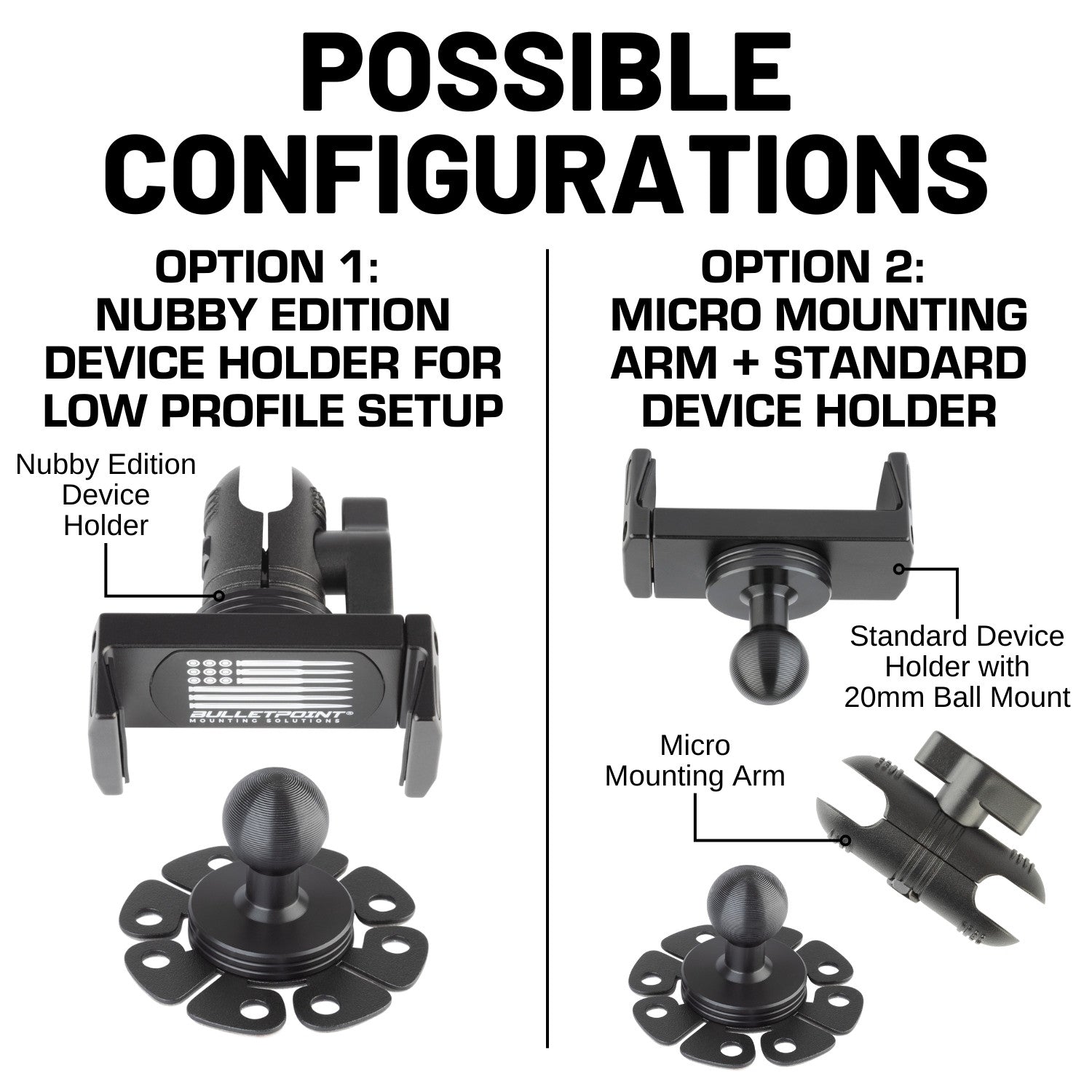 Flex Mount with VHB Adhesive Base - 20mm Ball Mount