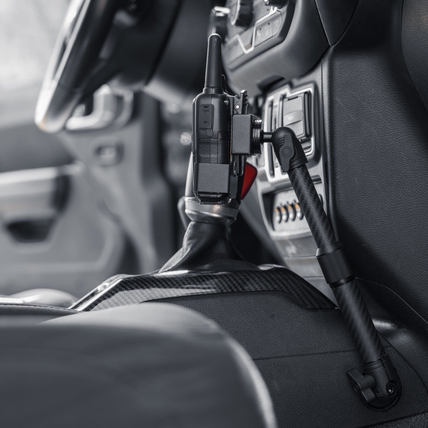 Center Console Threaded 20mm Ball Mount compatible with 2018+ Jeep Wrangler JL & 2020+ Jeep Gladiator