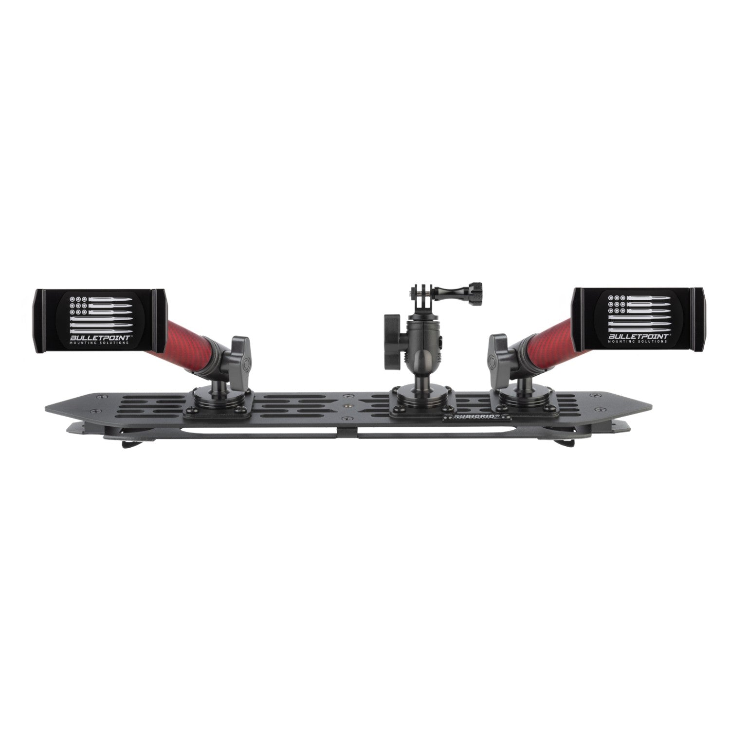 RubiGrid® 2018-2023 Jeep Wrangler JL & 2020-2023 Jeep Gladiator Multi-Device Platform Dash Mount with Red Arms