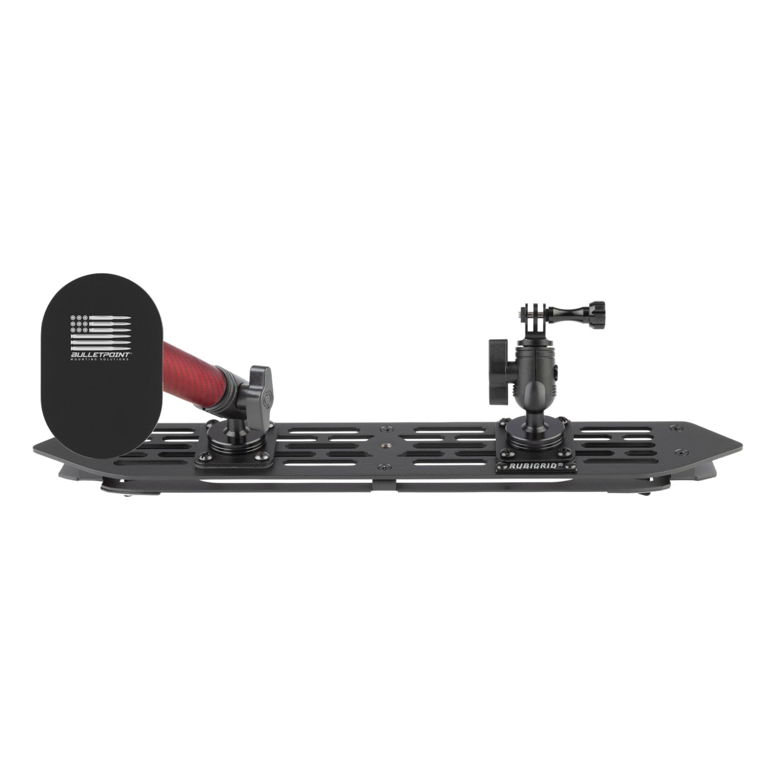 RubiGrid® 2018-2023 Jeep Wrangler JL & 2020-2023 Jeep Gladiator Multi-Device Platform Dash Mount with Red Arms