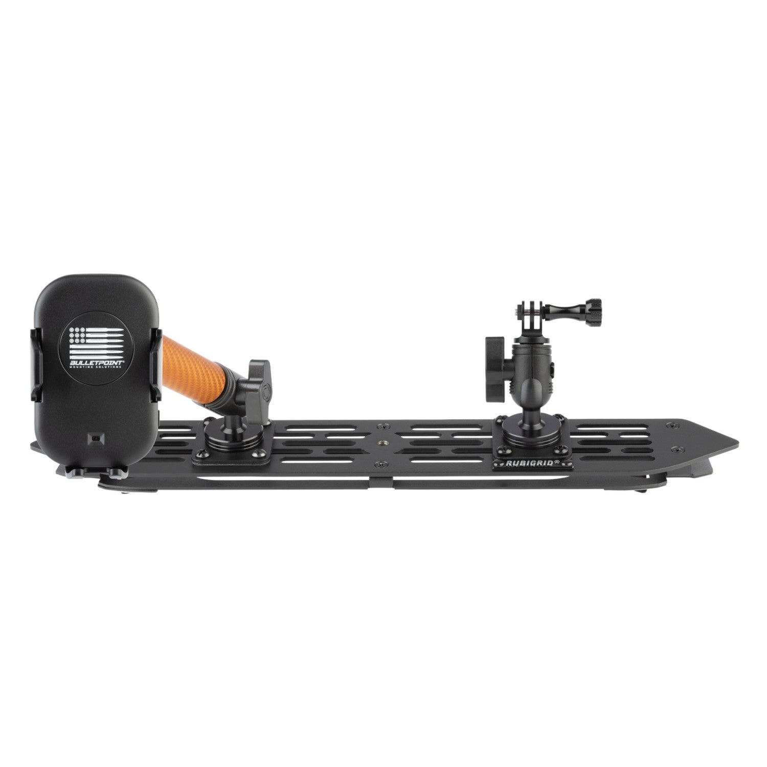 RubiGrid® 2018-2023 Jeep Wrangler JL & 2020-2023 Jeep Gladiator Multi-Device Platform Dash Mount with Orange Arms