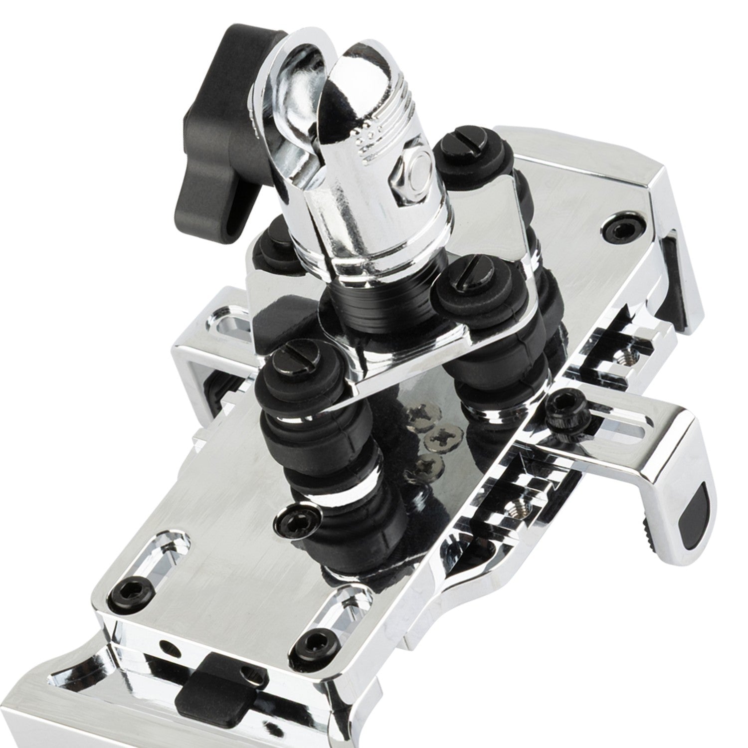 Chrome Anti-Vibration Universal Spring-Loaded Phone Holder with 20mm Connector Nubby Edition