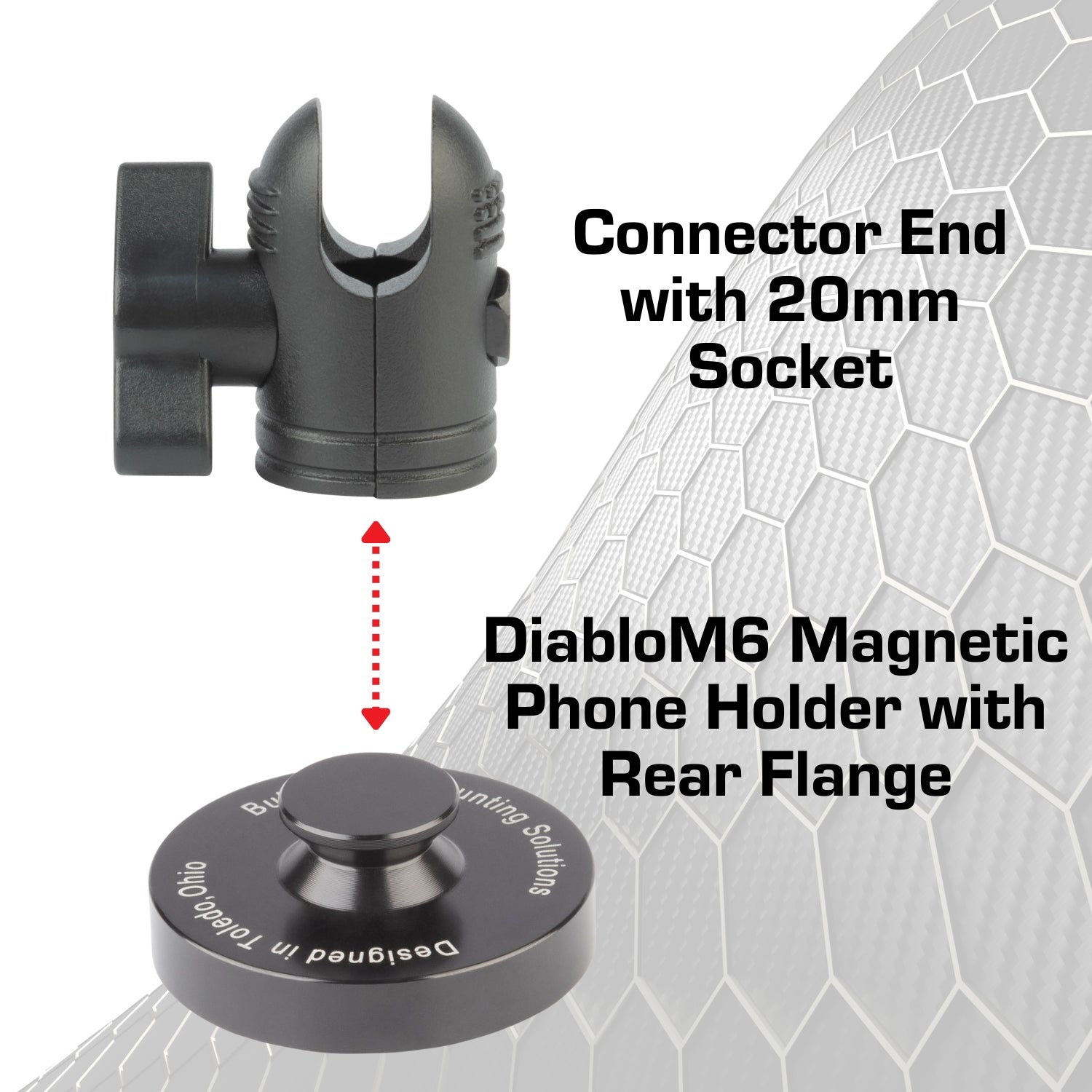 DiabloM6 Magnetic Phone Mount Holder Nubby Edition