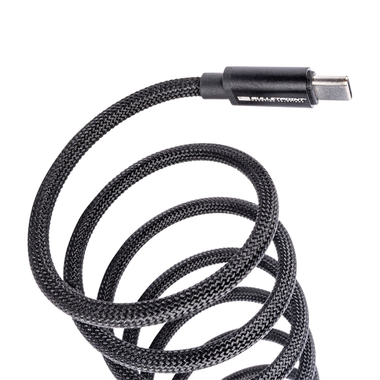 Nylon Braided Magnetic Coiled USB-C Charging Cable - 3.3 Feet / 1 Meter