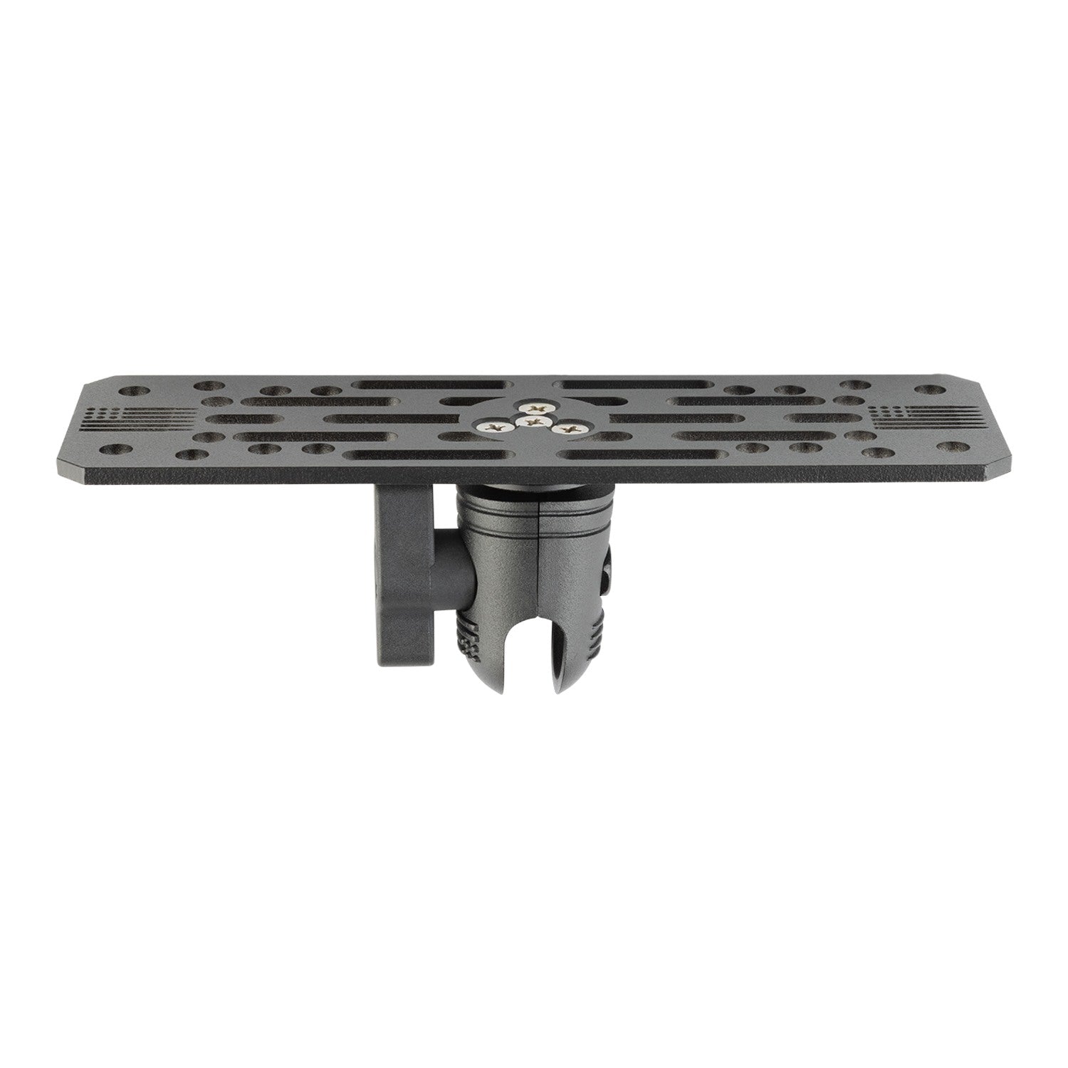 Universal Fish Finder Mount with 20mm Connector End Nubby Edition - Aluminum Marine Device Plate compatible with Garmin / Lowrance / Humminbird / Raymarine