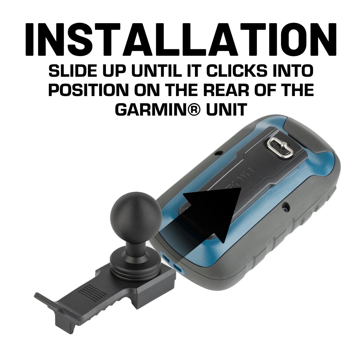 Spine Clip Adapter with B Size 1-inch Ball Mount Compatible with Garmin Handheld Devices
