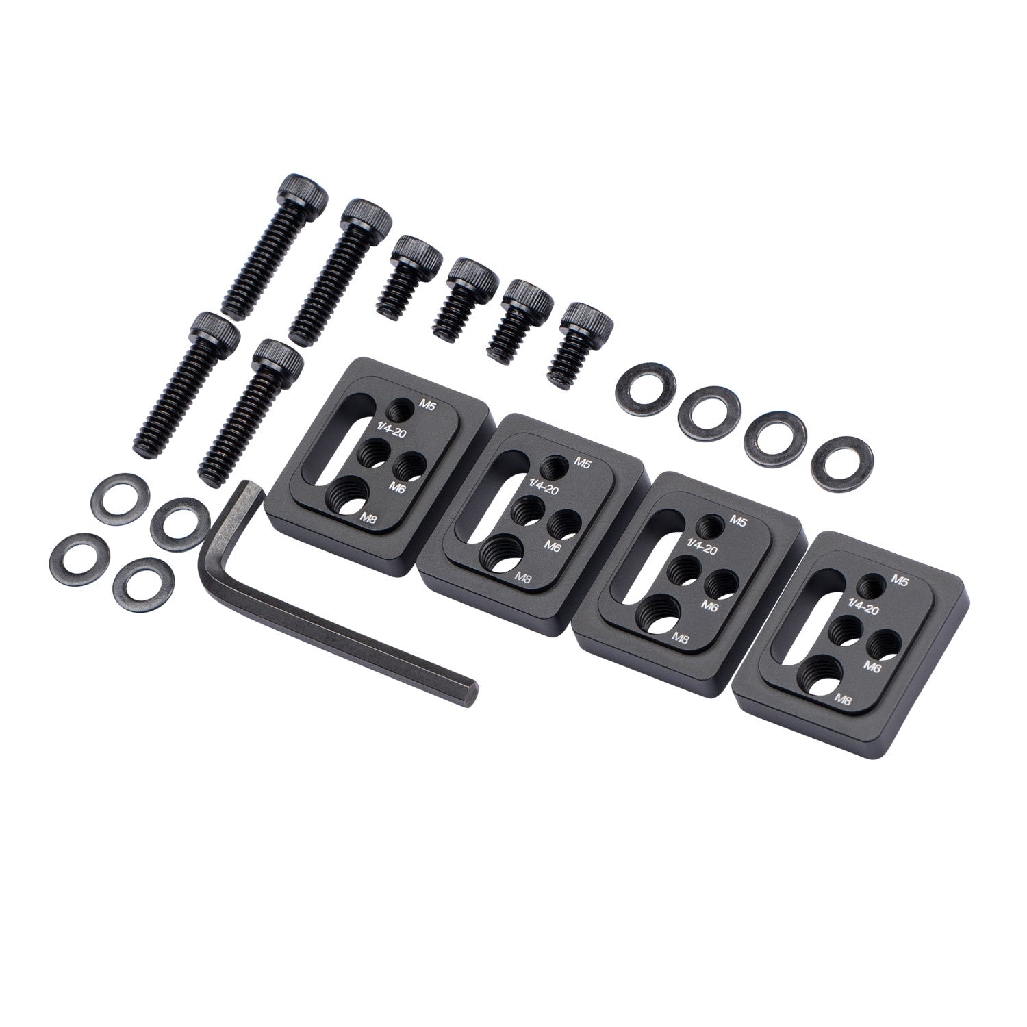 MOLLE Nut Threaded Fastener Plates to Secure Gear to MOLLE Panels (4-Pack)