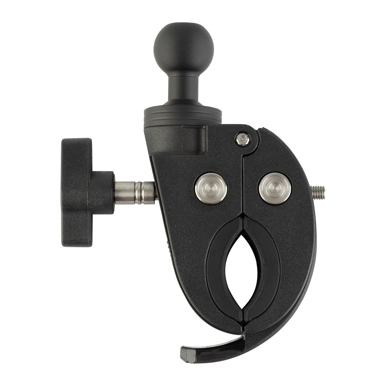 Quick-Adjust Bar Clamp Mount with 20mm Ball - Fits 0.5"-2" Bars