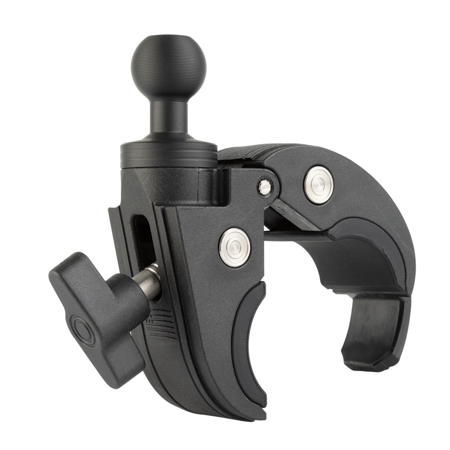 Quick-Adjust Bar Clamp Mount with 20mm Ball - Fits 0.5"-2" Bars