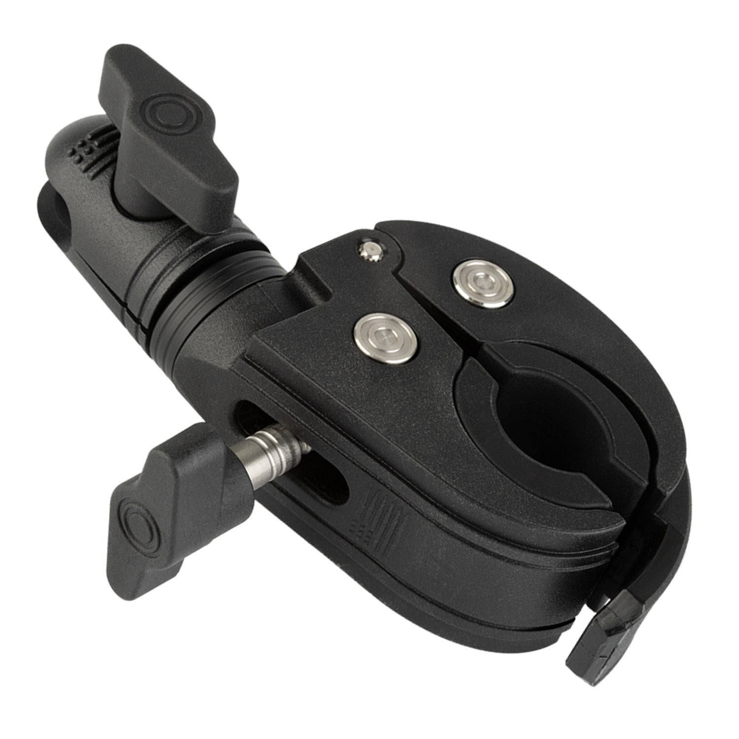 Quick-Adjust Bar Clamp Mount with 20mm Connector End Nubby Edition - Fits 0.5" to 2" Bars