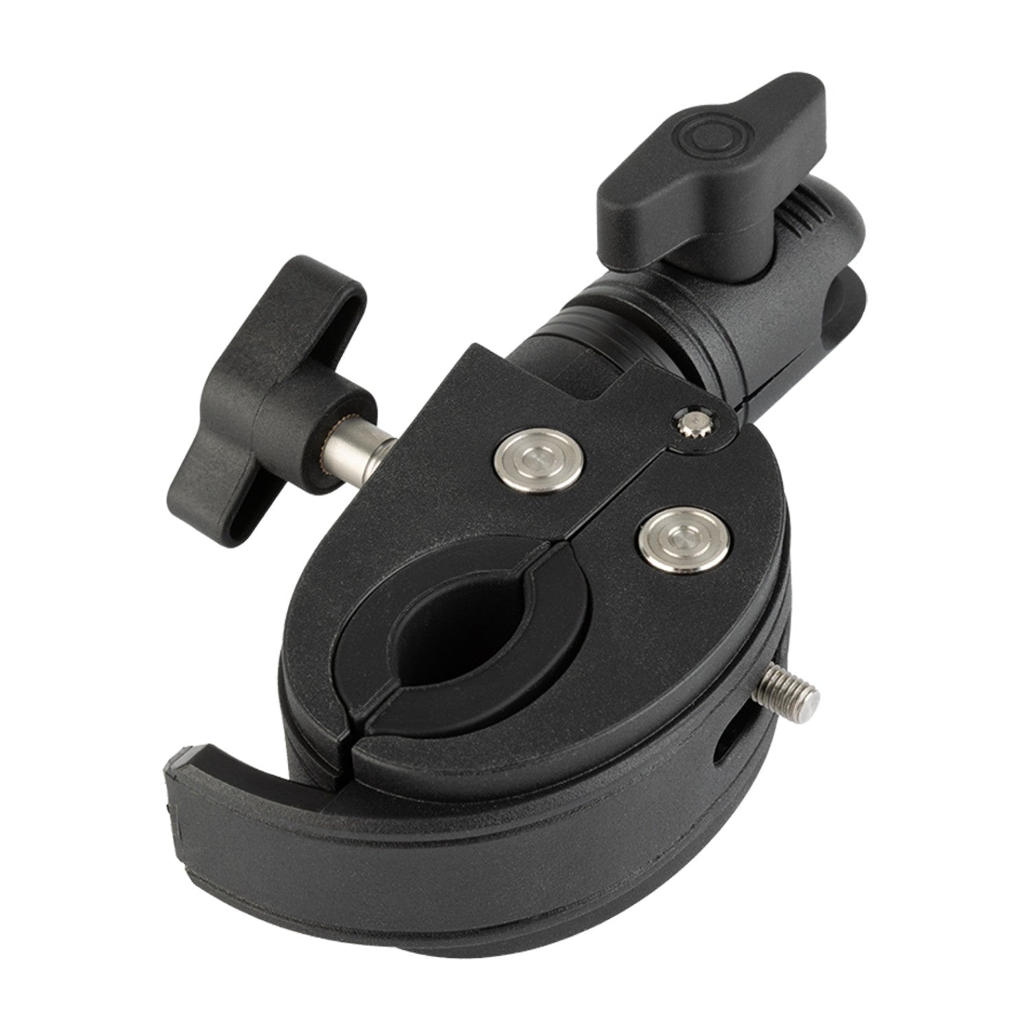 Quick-Adjust Bar Clamp Mount with 20mm Connector End Nubby Edition - Fits 0.5" to 2" Bars