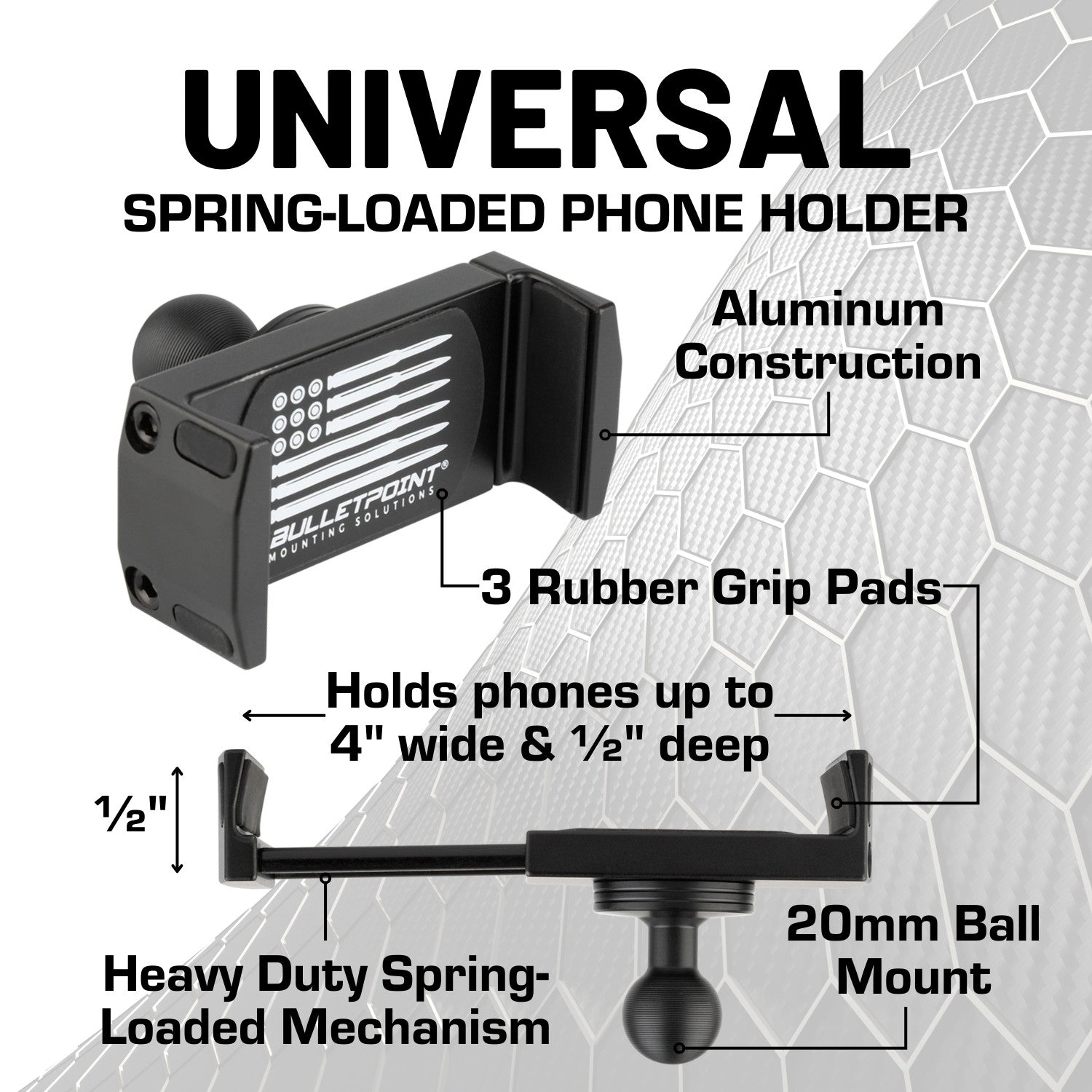 RubiGrid® 2016-2023 Toyota Tacoma Dash Mount Phone + Device Holder