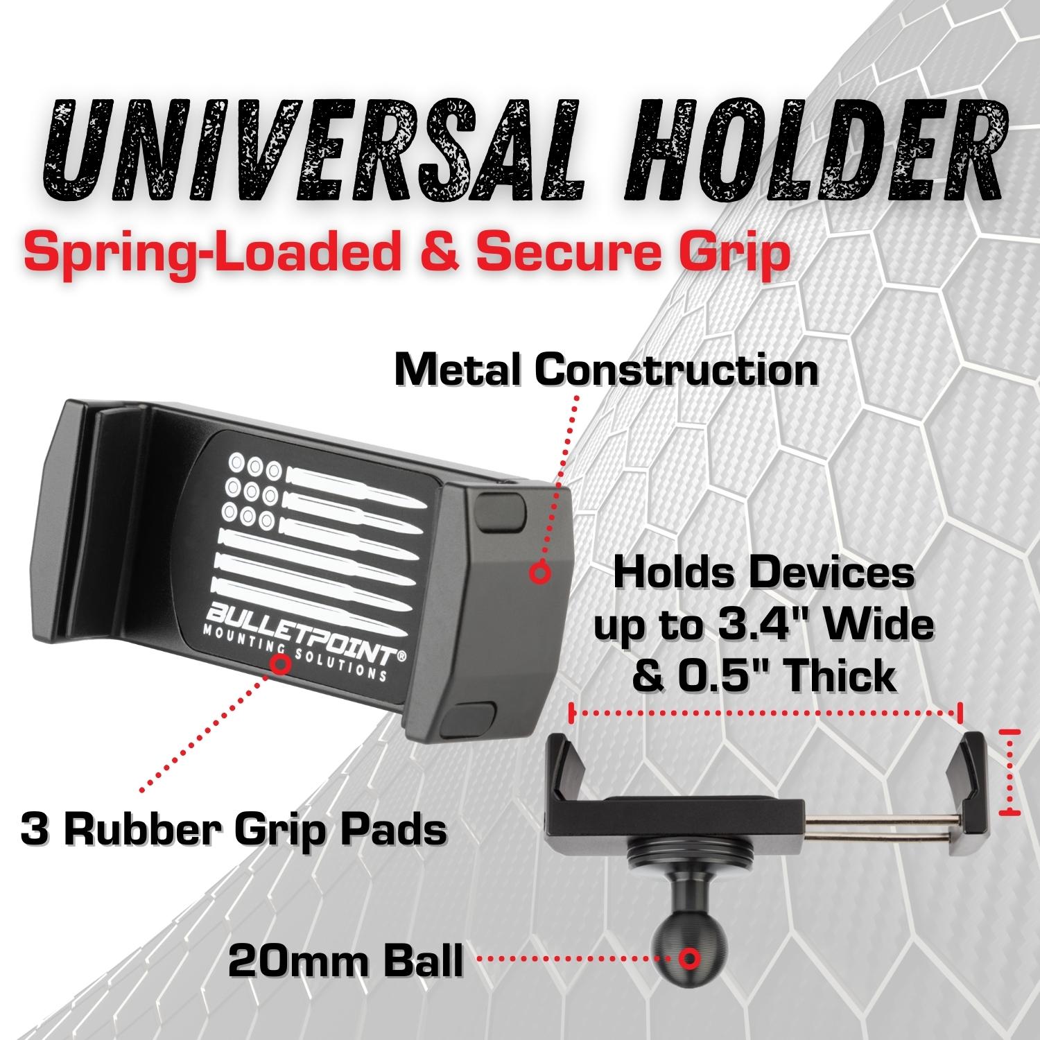 RubiGrid® 2022+ GMC Sierra + Chevrolet Silverado Dash Mount 13.4" Screen with Black Arms