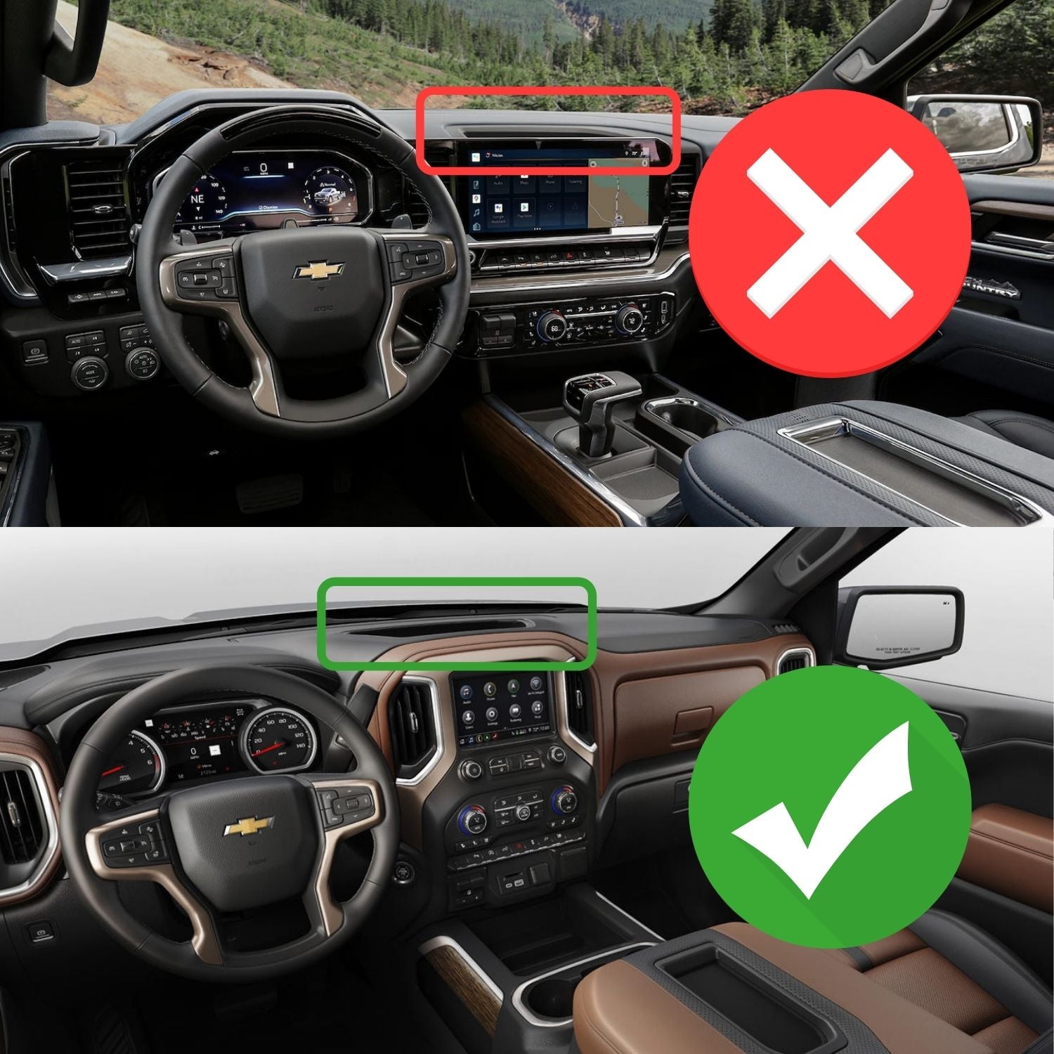 RubiGrid® GMC Sierra + Chevrolet Silverado Dash Mount
