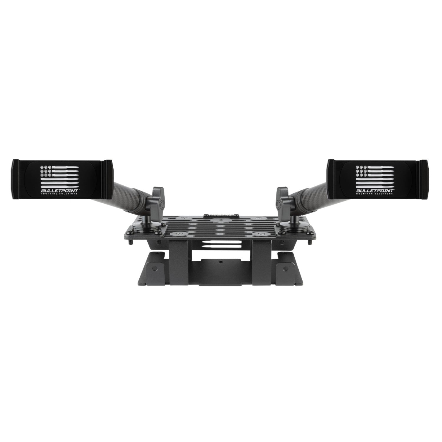 RubiGrid® 2015-2020 Ford F-150 + 2017-2022 F250/F350/450 + 2018-2021 Ford Expedition Dash Mount Phone + Device Holder with Black Arms
