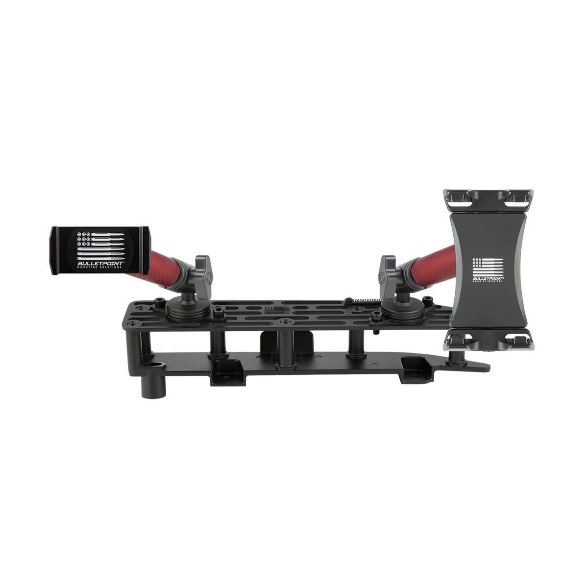 RubiGrid® 2022+ GMC Sierra + Chevrolet Silverado Dash Mount 13.4" Screen with Red Arms