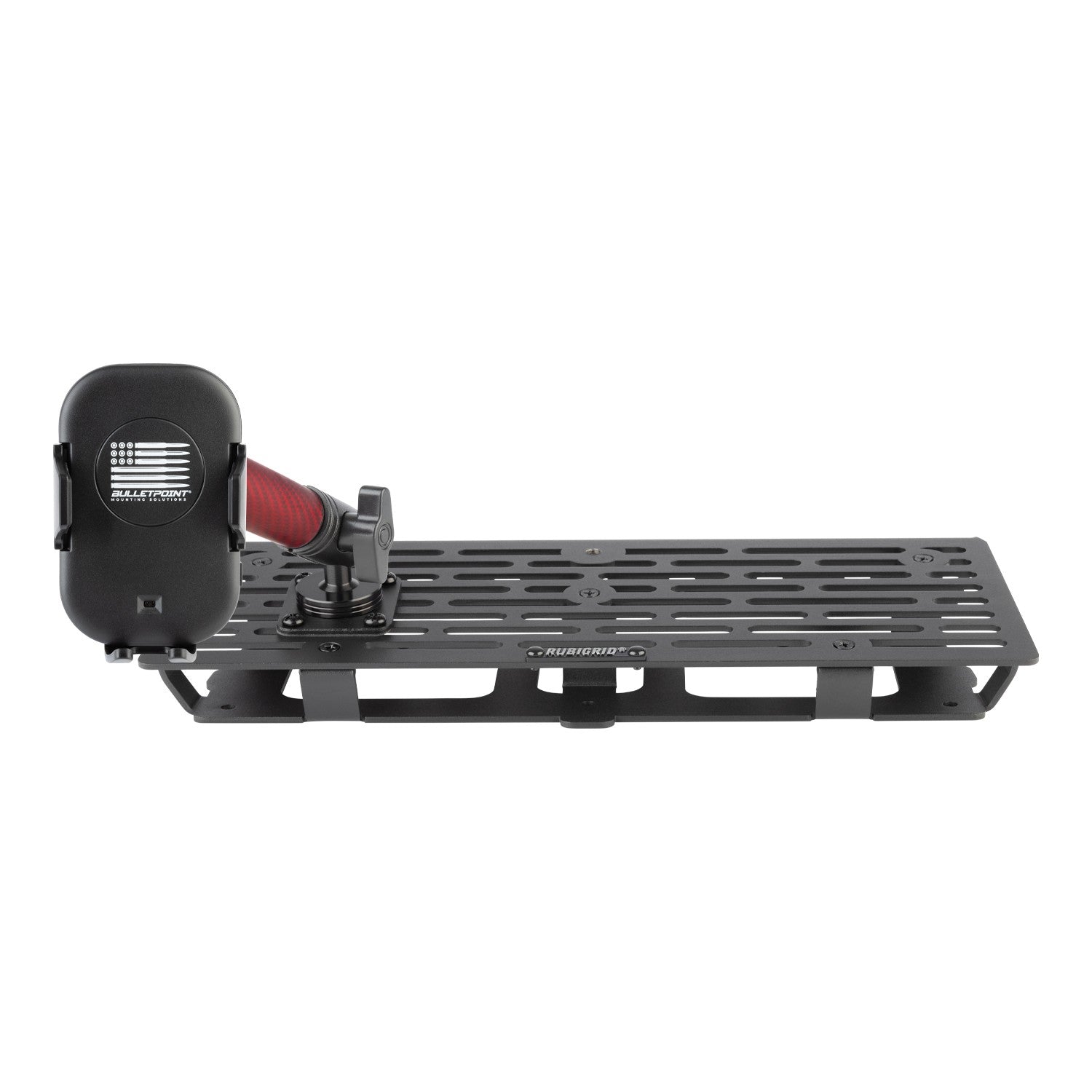 RubiGrid® 2023+ Ford Super Duty Dash Mount Phone + Device Holder with Red Arms