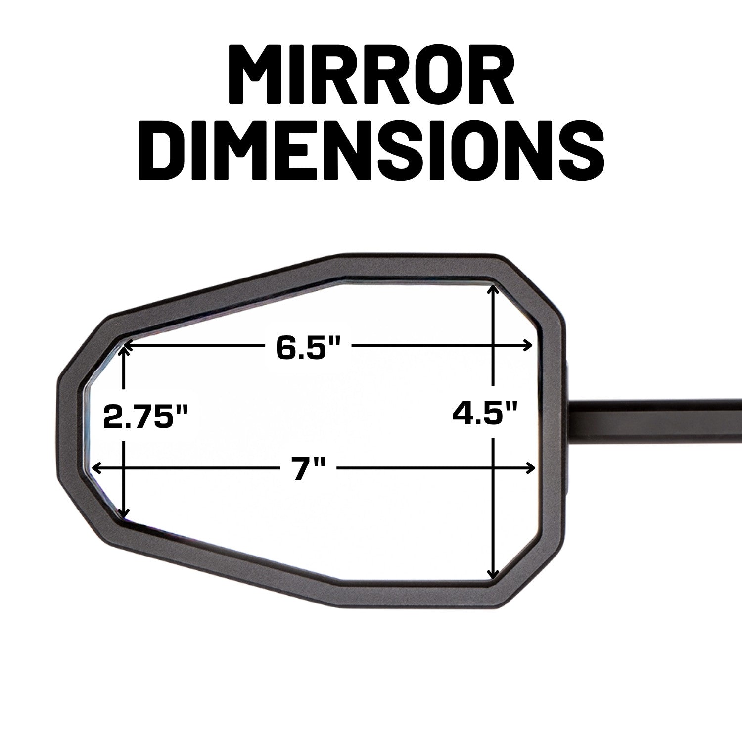 A-Pillar Side Mirrors for 2024+ Jeep Wrangler JL & 2024+ Jeep Gladiator - Pair of 2
