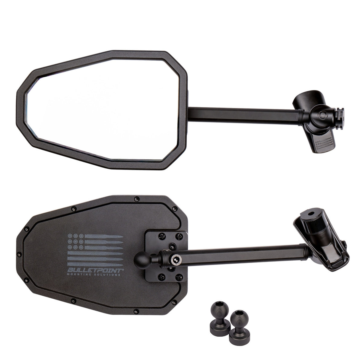 A-Pillar Side Mirrors for 2024+ Jeep Wrangler JL & 2024+ Jeep Gladiator - Pair of 2