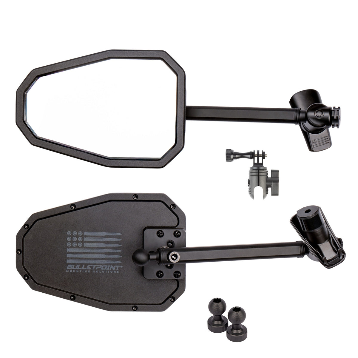 A-Pillar Side Mirrors for 2024+ Jeep Wrangler JL & 2024+ Jeep Gladiator - Pair of 2