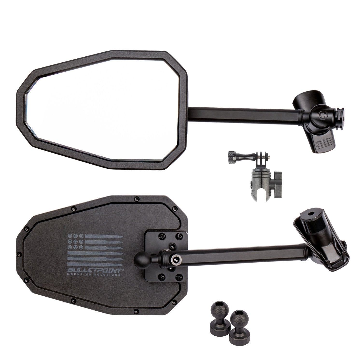 A-Pillar Side Mirrors for 2024+ Jeep Wrangler JL & 2024+ Jeep Gladiator - Pair of 2