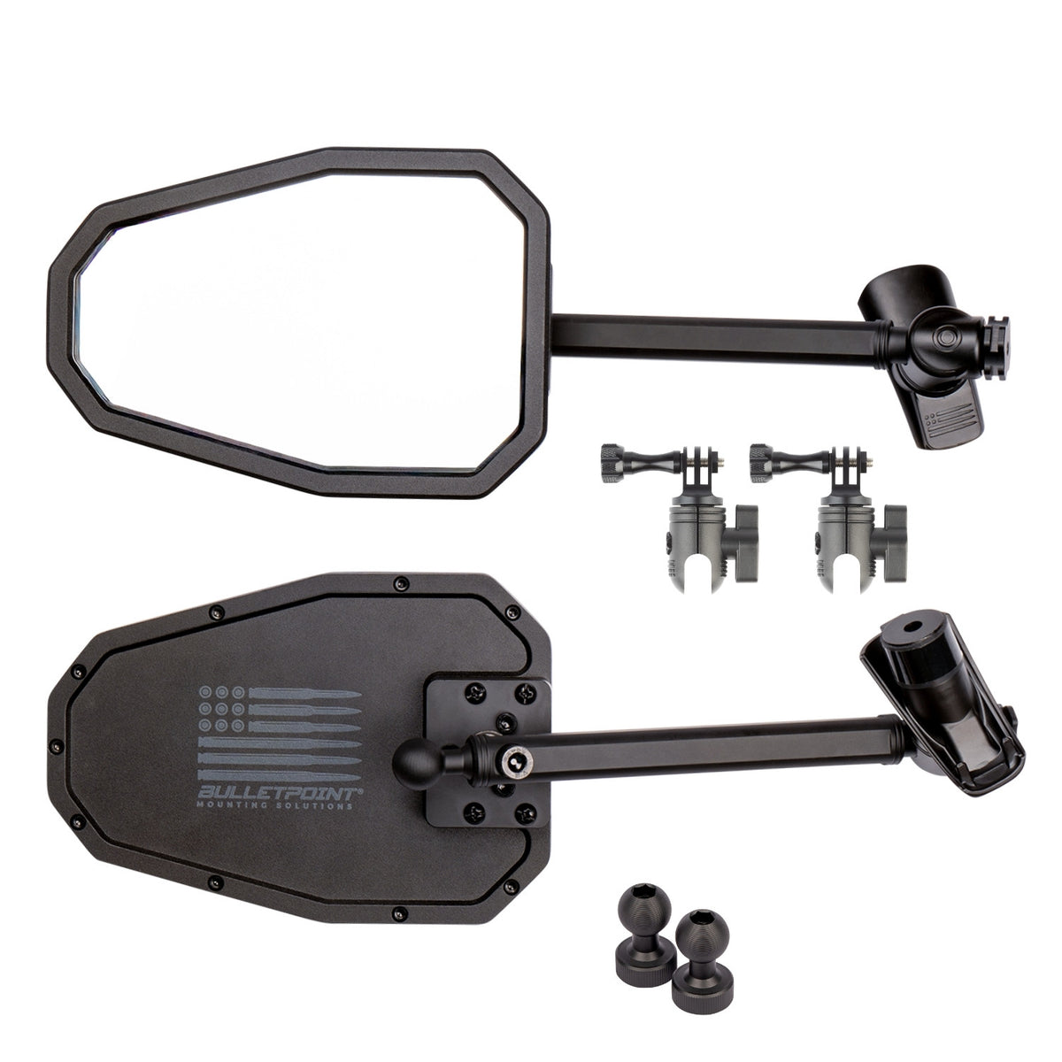 A-Pillar Side Mirrors for 2024+ Jeep Wrangler JL & 2024+ Jeep Gladiator - Pair of 2