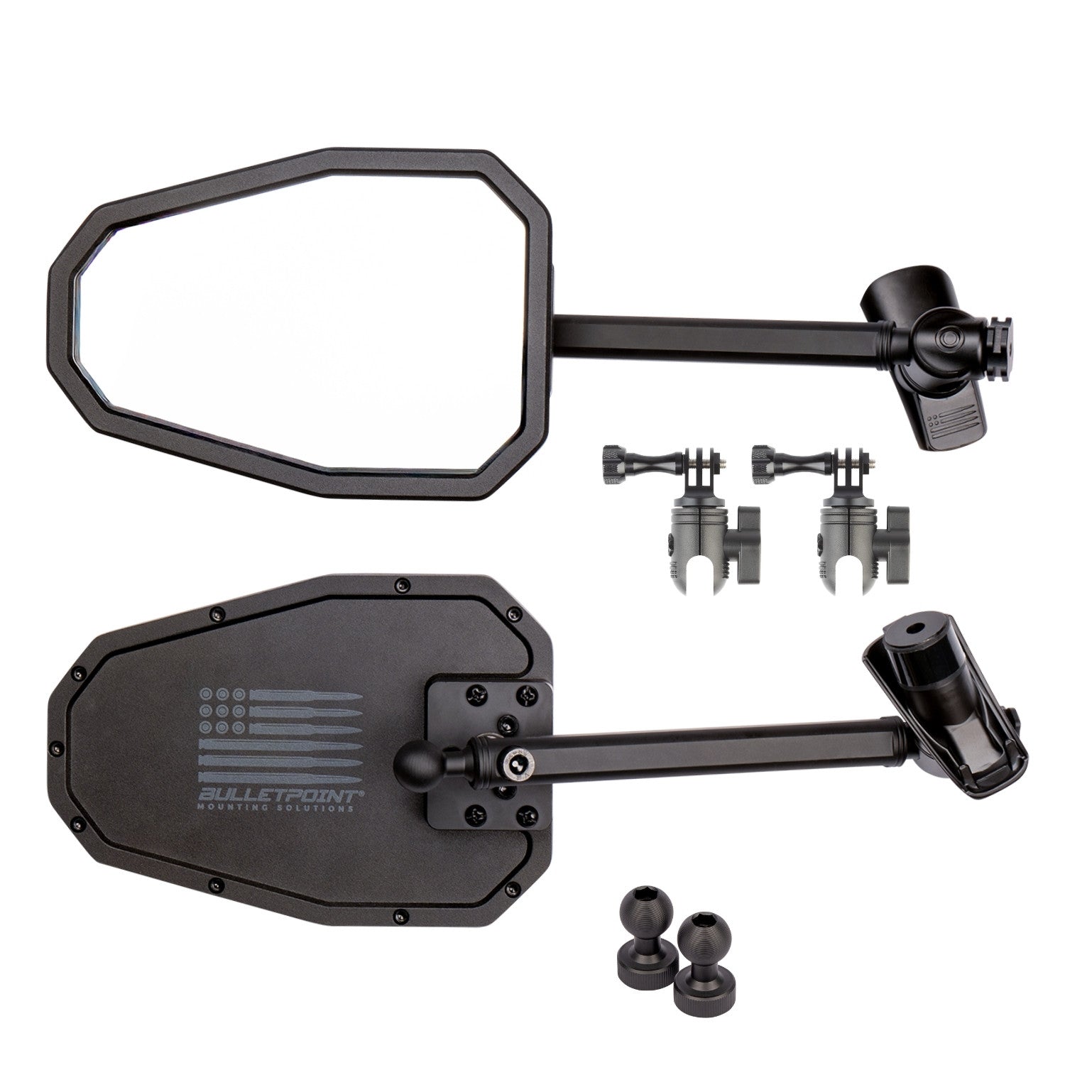 A-Pillar Side Mirrors for 2024+ Jeep Wrangler JL & 2024+ Jeep Gladiator - Pair of 2