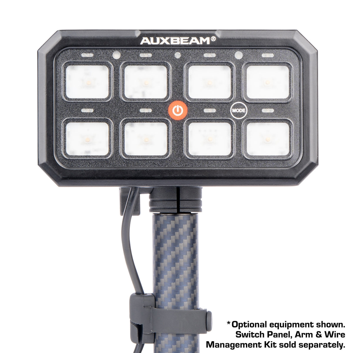 Auxbeam RGB Series 8 Gang RA80 XL + KS-80 Switch Panel Mount with 20mm Ball