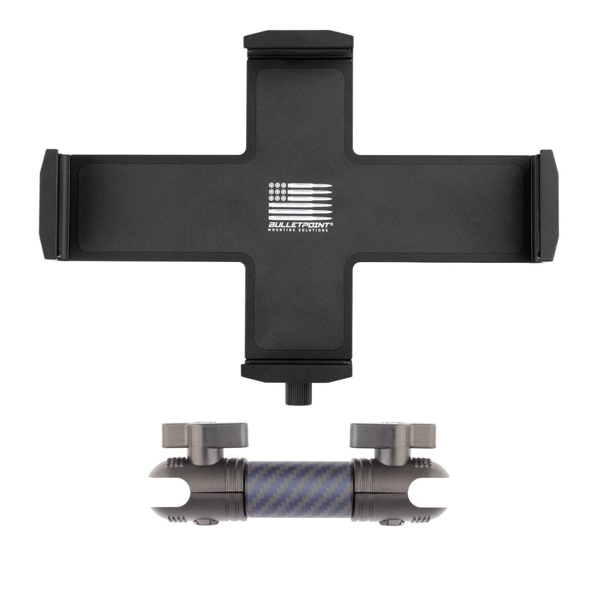 Heavy Duty Aluminum 4-Point Universal Tablet Holder with Integrated 20mm Ball