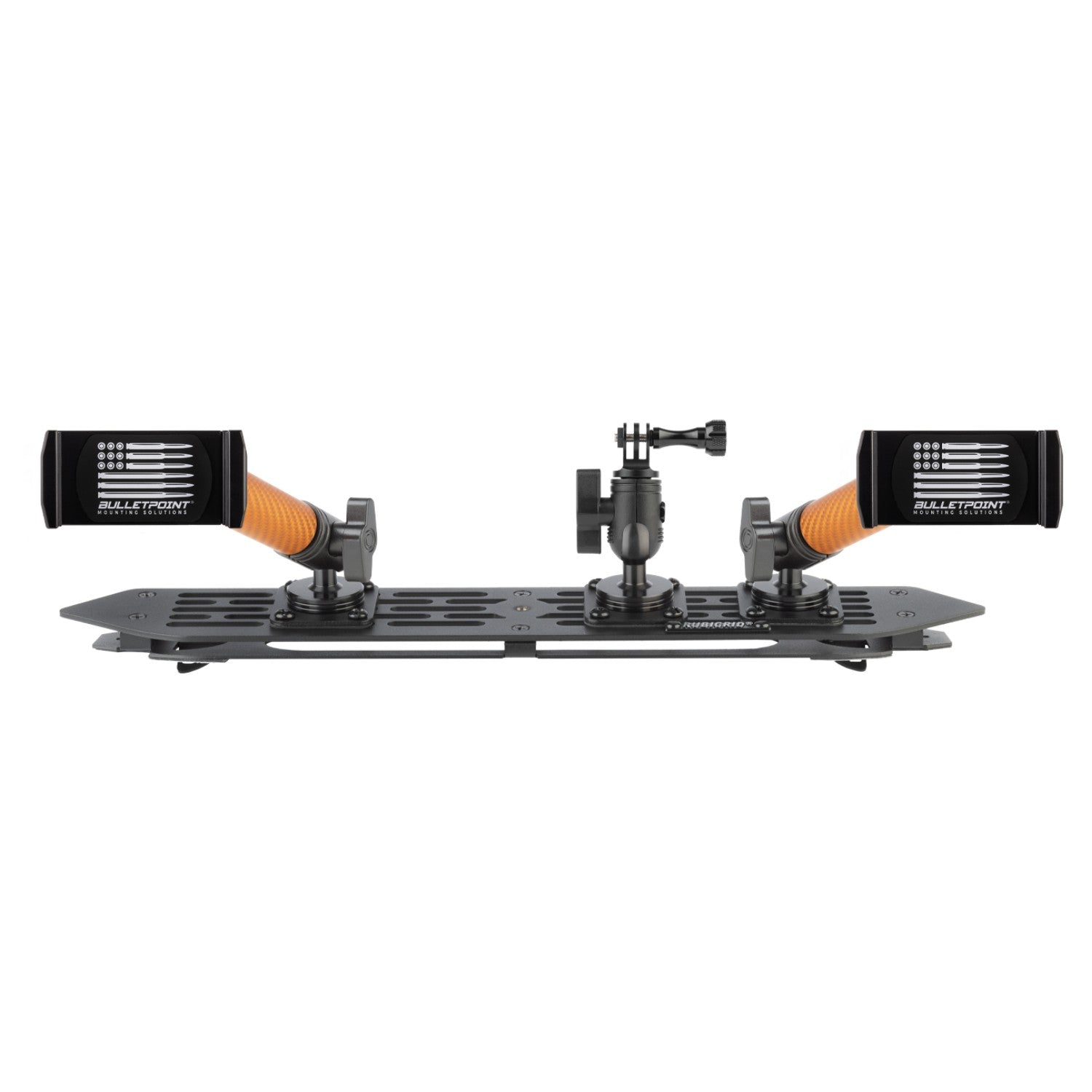 RubiGrid® 2018-2023 Jeep Wrangler JL & 2020-2023 Jeep Gladiator Multi-Device Platform Dash Mount with Orange Arms