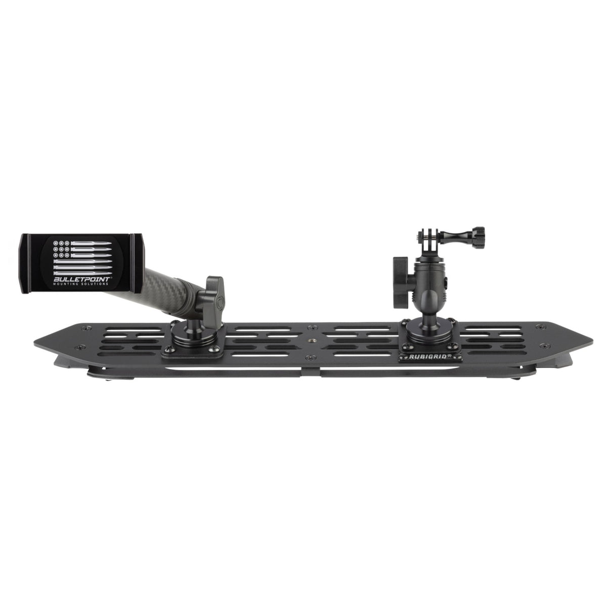 RubiGrid® 2018-2023 Jeep Wrangler JL &amp; 2020-2023 Jeep Gladiator Multi-Device Platform Dash Mount with Black Arms