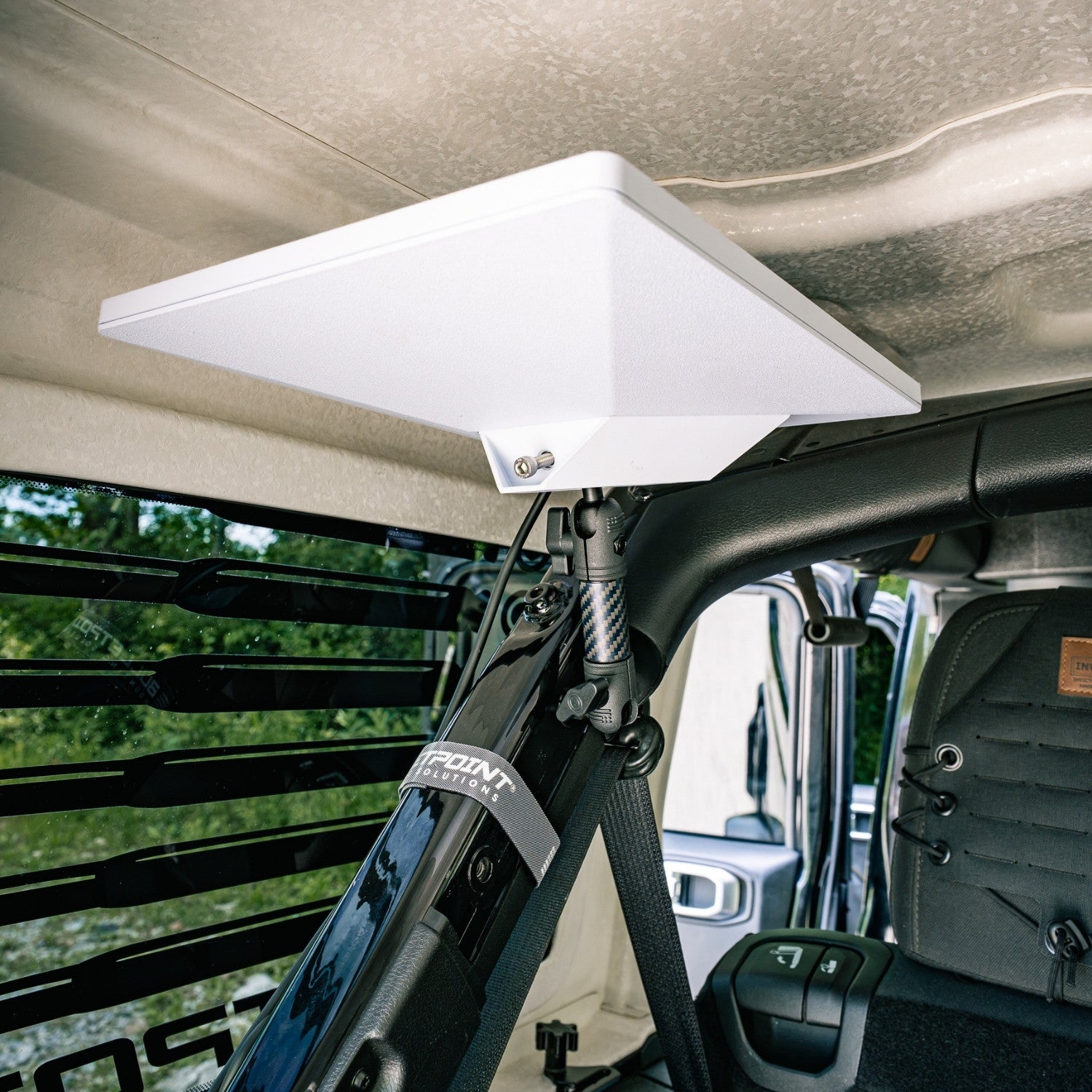 Starlink Mini CNC Aluminum Satellite Dish Mounting Kit compatible with 2018+ 4-Door Jeep Wrangler JL