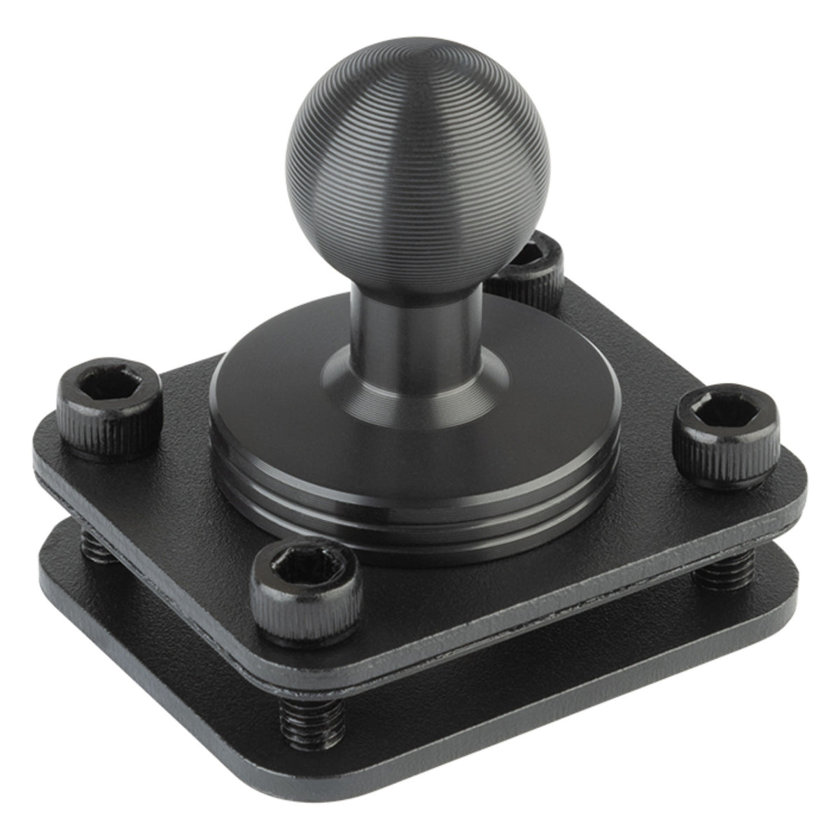 4-Hole AMPS Mounting Plate with 20mm Ball Mount + Metal Backing Plate (includes Installation Hardware)
