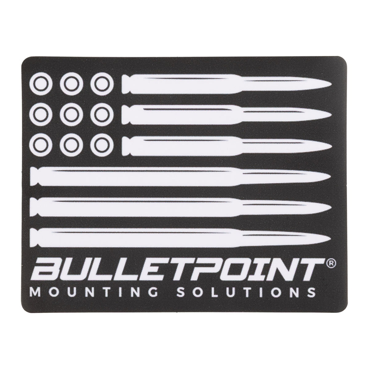 Bulletpoint Logo Decal 4-Pack – White &amp; Black Mixed Set