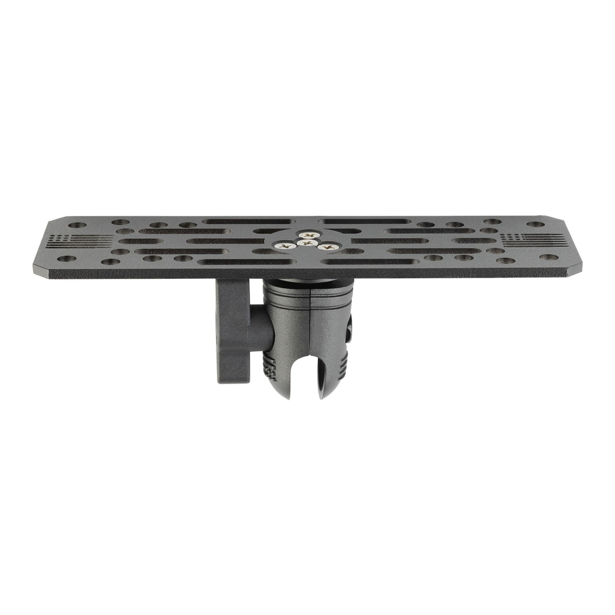 Universal Fish Finder Mount with 20mm Connector End Nubby Edition - Aluminum Marine Device Plate compatible with Garmin / Lowrance / Humminbird / Raymarine