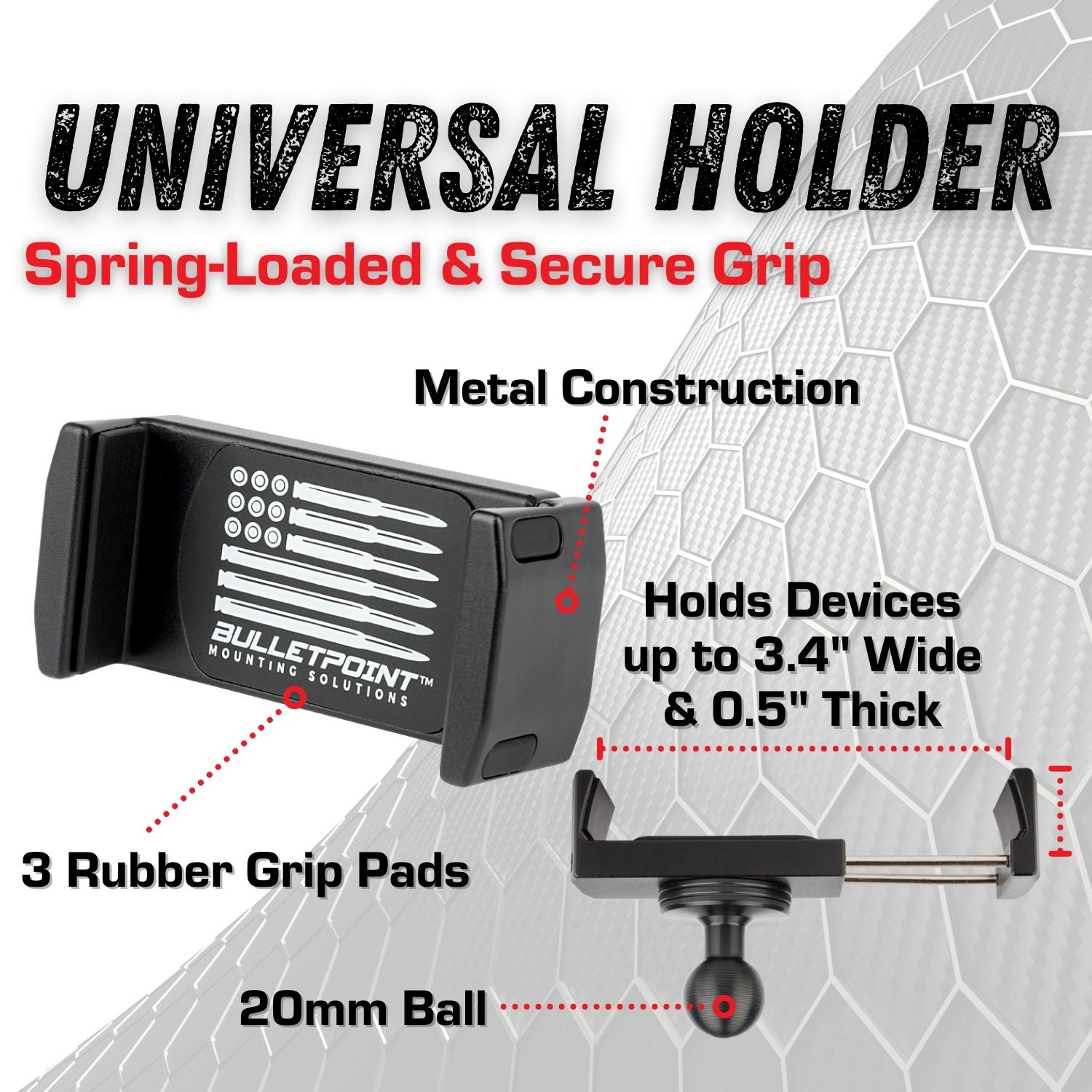 RubiGrid® 2021-2026 Ford F-150 & Raptor Phone Holder Multi-Device Dash Mount
